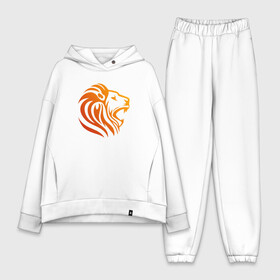 Женский костюм хлопок Oversize с принтом HEAD LION в городе Новоалтайск,  |  | animal | beast | cat | cute | fluffy | hunter | lion | lion cub | lion king | mane | predator | red | tail | yellow | большая кошка | грива | животное | зверь | король лев | кот | лев | лёвушка | львенок | милый | муфаса | охотник | пушистый 