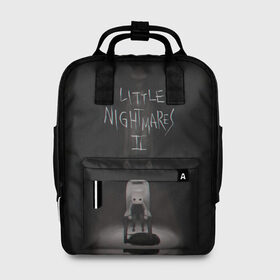 Женский рюкзак 3D с принтом Little Nightmares 2 в городе Новоалтайск, 100% полиэстер | лямки с регулируемой длиной, сверху ручки, чтобы рюкзак нести как сумку. Основное отделение закрывается на молнию, как и внешний карман. Внутри два дополнительных кармана, один из которых закрывается на молнию. По бокам два дополнительных кармашка, куда поместится маленькая бутылочка
 | game | games | little nightmares | игра | игры | моно | номы | тёмная шестая | шестая