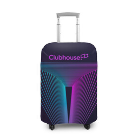 Чехол для чемодана 3D с принтом clubhouse в городе Новоалтайск, 86% полиэфир, 14% спандекс | двустороннее нанесение принта, прорези для ручек и колес | clubhouse | клабхаус | сеть | социальная