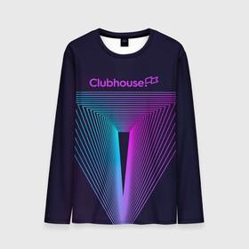 Мужской лонгслив 3D с принтом clubhouse в городе Новоалтайск, 100% полиэстер | длинные рукава, круглый вырез горловины, полуприлегающий силуэт | clubhouse | клабхаус | сеть | социальная