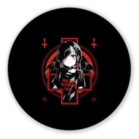 Коврик для мышки круглый с принтом SATANIC в городе Новоалтайск, резина и полиэстер | круглая форма, изображение наносится на всю лицевую часть | Тематика изображения на принте: 666 | angel | anime | demon | devil | dota | horror | monster | ад | адский | анархия | ангел | аниме | астрал | бес | божество | демон | дьявол | зло | злость | идол | люцифер | монстр | пентаграмма | проклятье | религия | сатана