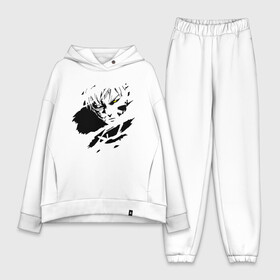 Женский костюм хлопок Oversize с принтом Genos Onepunchman в городе Новоалтайск,  |  | anime | art | boy | cyborg | genos | hero | one | onepunchman | superhero | аниме | белый | брызги | ванпанчмен | ванпачмен | генос | герой | главный | из | киборг | краски | манга | манги | мужской | персонаж | черно | черно белый