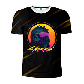 Мужская футболка 3D спортивная с принтом CyberPUG в городе Новоалтайск, 100% полиэстер с улучшенными характеристиками | приталенный силуэт, круглая горловина, широкие плечи, сужается к линии бедра | cyberpunk 2077 | hacker | maelstrom | militech | quadra | samurai | sci fi | technology | trauma team | v | будущее | игра | иероглифы | киану ривз | кибер | киберпанк | киборг | киборги | корпорация | лого | милитек | панк | роботы | самурай | т