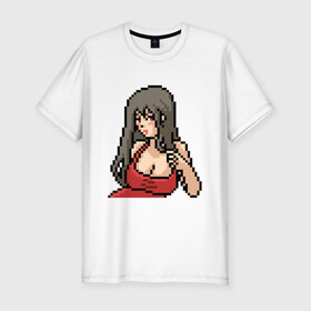 Мужская футболка хлопок Slim с принтом Pixel art anime в городе Новоалтайск, 92% хлопок, 8% лайкра | приталенный силуэт, круглый вырез ворота, длина до линии бедра, короткий рукав | anime | art | girl | manga | pixel | аниме | арт | девушка | манга | пиксель