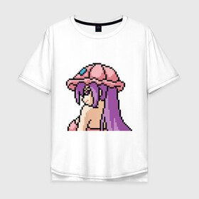 Мужская футболка хлопок Oversize с принтом Pixel art anime в городе Новоалтайск, 100% хлопок | свободный крой, круглый ворот, “спинка” длиннее передней части | anime | art | girl | manga | pixel | аниме | арт | девушка | манга | пиксель