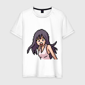 Мужская футболка хлопок с принтом Pixel art anime в городе Новоалтайск, 100% хлопок | прямой крой, круглый вырез горловины, длина до линии бедер, слегка спущенное плечо. | anime | art | girl | manga | pixel | аниме | арт | девушка | манга | пиксель