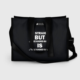 Сумка-шоппер 3D с принтом IM STRAIGHT в городе Новоалтайск, 100% полиэстер | застегивается на металлическую кнопку; внутренний карман застегивается на молнию. Стенки укреплены специальным мягким материалом, чтобы защитить содержимое от несильных ударов
 | aniki | billy | boss | boy | darkholm | door | dungeon | full | gachimuchi | gym | herrington | jabroni | master | next | of | this | van | what | аники | билли | бой | босс | ван | гачимучи | данжен | даркхолм | дор | жаброни | качалки | мастер | некст |