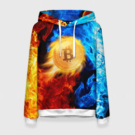 Женская толстовка 3D с принтом БИТКОИН | BITCOIN FIRE в городе Новоалтайск, 100% полиэстер  | двухслойный капюшон со шнурком для регулировки, мягкие манжеты на рукавах и по низу толстовки, спереди карман-кенгуру с мягким внутренним слоем. | bitcoin | blockchain | btc | cardano | crypto | ethereum | polkadot | tether | xrp | бинанс | биткоин | блокчейн | валюта | деньги | криптовалюта | майнер | майнинг | цифровая валюта | цифровое золото | эфир