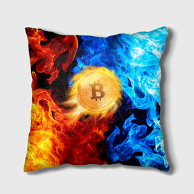Подушка 3D с принтом БИТКОИН | BITCOIN FIRE в городе Новоалтайск, наволочка – 100% полиэстер, наполнитель – холлофайбер (легкий наполнитель, не вызывает аллергию). | состоит из подушки и наволочки. Наволочка на молнии, легко снимается для стирки | bitcoin | blockchain | btc | cardano | crypto | ethereum | polkadot | tether | xrp | бинанс | биткоин | блокчейн | валюта | деньги | криптовалюта | майнер | майнинг | цифровая валюта | цифровое золото | эфир