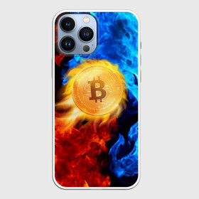 Чехол для iPhone 13 Pro Max с принтом БИТКОИН | BITCOIN FIRE в городе Новоалтайск,  |  | Тематика изображения на принте: bitcoin | blockchain | btc | cardano | crypto | ethereum | polkadot | tether | xrp | бинанс | биткоин | блокчейн | валюта | деньги | криптовалюта | майнер | майнинг | цифровая валюта | цифровое золото | эфир