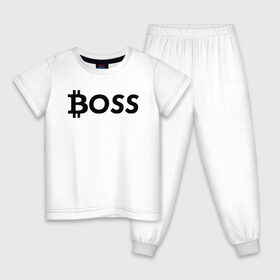 Детская пижама хлопок с принтом БИТКОИН ДЕД | BITCOIN BOSS в городе Новоалтайск, 100% хлопок |  брюки и футболка прямого кроя, без карманов, на брюках мягкая резинка на поясе и по низу штанин
 | bitcoin | blockchain | btc | cardano | crypto | ethereum | polkadot | tether | xrp | бинанс | биткоин | блокчейн | валюта | деньги | криптовалюта | майнер | майнинг | цифровая валюта | цифровое золото | эфир