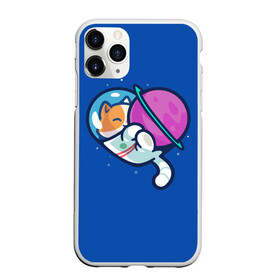 Чехол для iPhone 11 Pro матовый с принтом Кот космонавт в городе Новоалтайск, Силикон |  | домашние питомцы | животное | звери | космос | кот | кот в космосе | кот космонавт | кошка | планета