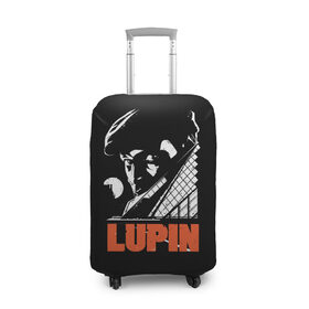 Чехол для чемодана 3D с принтом Lupin - Сериал Люпен в городе Новоалтайск, 86% полиэфир, 14% спандекс | двустороннее нанесение принта, прорези для ручек и колес | lupin | netflix | детектив | логотип | люпен | люпин | люпэн | мужской | нетфликс | омар си | подарок | портрет | сериал | черный