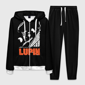 Мужской костюм 3D с принтом Lupin - Сериал Люпен в городе Новоалтайск, 100% полиэстер | Манжеты и пояс оформлены тканевой резинкой, двухслойный капюшон со шнурком для регулировки, карманы спереди | lupin | netflix | детектив | логотип | люпен | люпин | люпэн | мужской | нетфликс | омар си | подарок | портрет | сериал | черный