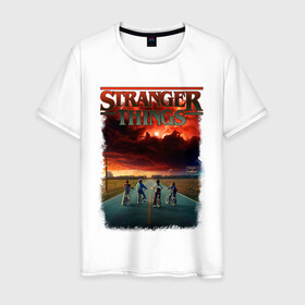 Мужская футболка хлопок с принтом Stranger Things в городе Новоалтайск, 100% хлопок | прямой крой, круглый вырез горловины, длина до линии бедер, слегка спущенное плечо. | friend dont lie | friends dont lie | morning are for coffee and contemplation | stranger things | stranger things 2 | stranger things 3 | stranger things logo | stranger things лого | друзья не лгут | очень странные дела | очень странные дела лого