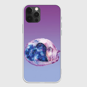 Чехол для iPhone 12 Pro Max с принтом кот звездное небо спит в городе Новоалтайск, Силикон |  | акварель | вселенная | галактика | звездное небо | звезды | клубочек | кот | кошка | магия | ночь | свернувшись | сны | спит | туманность | фантазии