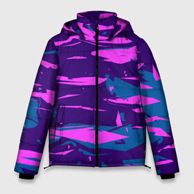 Мужская зимняя куртка 3D с принтом CYBERSTYLE NEON CAMOUFLAGE в городе Новоалтайск, верх — 100% полиэстер; подкладка — 100% полиэстер; утеплитель — 100% полиэстер | длина ниже бедра, свободный силуэт Оверсайз. Есть воротник-стойка, отстегивающийся капюшон и ветрозащитная планка. 

Боковые карманы с листочкой на кнопках и внутренний карман на молнии. | Тематика изображения на принте: злой | камуфляж | киберпанк | неон | панк | спортивная | стиль