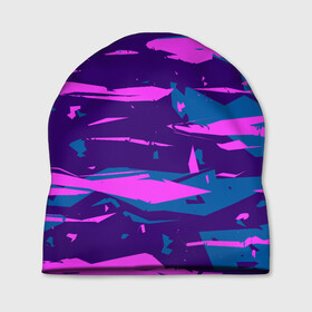 Шапка 3D с принтом CYBERSTYLE NEON CAMOUFLAGE в городе Новоалтайск, 100% полиэстер | универсальный размер, печать по всей поверхности изделия | злой | камуфляж | киберпанк | неон | панк | спортивная | стиль