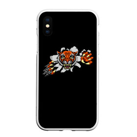 Чехол для iPhone XS Max матовый с принтом TIGER ART в городе Новоалтайск, Силикон | Область печати: задняя сторона чехла, без боковых панелей | Тематика изображения на принте: animal | beast | cat | cute | fluffy | hunter | lion | lion cub | lion king | mane | predator | red | tail | tiger | yellow | большая кошка | голова тигра | грива | животное | зверь | король лев | кот | милый | охотник | пушистый | тигр | тиг
