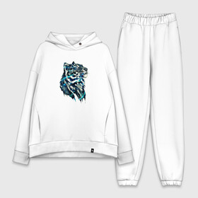 Женский костюм хлопок Oversize с принтом Tiger арт в городе Новоалтайск,  |  | animal | beast | cat | cute | fluffy | hunter | lion | lion cub | lion king | mane | predator | red | tail | tiger | yellow | большая кошка | голова тигра | грива | животное | зверь | король лев | кот | милый | охотник | пушистый | тигр | тиг