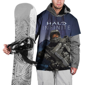 Накидка на куртку 3D с принтом Halo Infinite в городе Новоалтайск, 100% полиэстер |  | 343 industries | мастер чиф | мъёльнир | ореол | спартанец