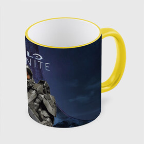 Кружка с принтом Halo Infinite в городе Новоалтайск, керамика | ёмкость 330 мл | 343 industries | мастер чиф | мъёльнир | ореол | спартанец