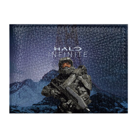 Обложка для студенческого билета с принтом Halo Infinite в городе Новоалтайск, натуральная кожа | Размер: 11*8 см; Печать на всей внешней стороне | 343 industries | мастер чиф | мъёльнир | ореол | спартанец