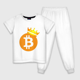 Детская пижама хлопок с принтом BITCOIN KING | БИТКОИН  (Z) в городе Новоалтайск, 100% хлопок |  брюки и футболка прямого кроя, без карманов, на брюках мягкая резинка на поясе и по низу штанин
 | binance coin | bitcoin | blockchain | btc | cardano | crypto | ethereum | litecoin | polkadot | tether | xrp | биткоин | блокчейн | валюта | деньги | криптовалюта | майнер | майнинг | цифровая валюта | цифровое золото | эфир