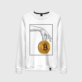 Женский свитшот хлопок с принтом BITCOIN CRYPTOCURRENCE (Z) в городе Новоалтайск, 100% хлопок | прямой крой, круглый вырез, на манжетах и по низу широкая трикотажная резинка  | binance coin | bitcoin | blockchain | btc | cardano | crypto | ethereum | litecoin | polkadot | tether | xrp | биткоин | блокчейн | валюта | деньги | криптовалюта | майнер | майнинг | цифровая валюта | цифровое золото | эфир