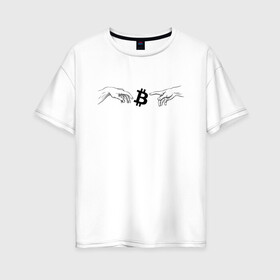 Женская футболка хлопок Oversize с принтом BITCOIN КРИПТОВАЛЮТА (Z) в городе Новоалтайск, 100% хлопок | свободный крой, круглый ворот, спущенный рукав, длина до линии бедер
 | binance coin | bitcoin | blockchain | btc | cardano | crypto | ethereum | litecoin | polkadot | tether | xrp | биткоин | блокчейн | валюта | деньги | криптовалюта | майнер | майнинг | цифровая валюта | цифровое золото | эфир