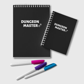 Блокнот с принтом Dungeon Master в городе Новоалтайск, 100% бумага | 48 листов, плотность листов — 60 г/м2, плотность картонной обложки — 250 г/м2. Листы скреплены удобной пружинной спиралью. Цвет линий — светло-серый
 | aniki | billy | boss | boy | darkholm | door | dungeon | full | gachimuchi | gym | herrington | jabroni | master | next | of | this | van | what | аники | билли | бой | босс | ван | гачимучи | данжен | даркхолм | дор | жаброни | качалки | мастер | некст |
