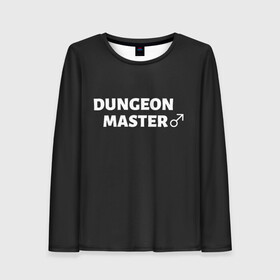 Женский лонгслив 3D с принтом Dungeon Master в городе Новоалтайск, 100% полиэстер | длинные рукава, круглый вырез горловины, полуприлегающий силуэт | aniki | billy | boss | boy | darkholm | door | dungeon | full | gachimuchi | gym | herrington | jabroni | master | next | of | this | van | what | аники | билли | бой | босс | ван | гачимучи | данжен | даркхолм | дор | жаброни | качалки | мастер | некст |
