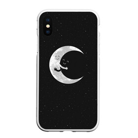 Чехол для iPhone XS Max матовый с принтом Лунное объятие в городе Новоалтайск, Силикон | Область печати: задняя сторона чехла, без боковых панелей | drift | drifting | float | floating | galaxy | milky | moon | planet | ship | space | spaceship | star | suit | surfing | to | travel | way | галактика | дрейф | звезда | корабль | космический | космонавт | космос | луна | млечный | планета | путешествие 