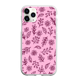 Чехол для iPhone 11 Pro матовый с принтом Hello Spring в городе Новоалтайск, Силикон |  | Тематика изображения на принте: casual | flowers | pink | summer | букет | бутоны | весна | ветки | девушкам | декор | лепестки | лето | листья | нежные | орнамент | поляна | природа | растения | рисунок | розовый узор | ромашки | текстура | узор