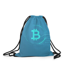 Рюкзак-мешок 3D с принтом Bitcoin в городе Новоалтайск, 100% полиэстер | плотность ткани — 200 г/м2, размер — 35 х 45 см; лямки — толстые шнурки, застежка на шнуровке, без карманов и подкладки | bitcoin | meme | биткойн | валюта | манера | мем | образ действия | символ