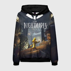 Мужская толстовка 3D с принтом Little Nightmares в городе Новоалтайск, 100% полиэстер | двухслойный капюшон со шнурком для регулировки, мягкие манжеты на рукавах и по низу толстовки, спереди карман-кенгуру с мягким внутренним слоем. | little nightmares | квест | мальчик | хоррор