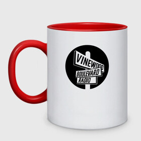 Кружка двухцветная с принтом Vinewood Boulevard Radio в городе Новоалтайск, керамика | объем — 330 мл, диаметр — 80 мм. Цветная ручка и кайма сверху, в некоторых цветах — вся внутренняя часть | 4 | 5 | five | games | grand theft auto | gta | gta v | los santos | online | rockstar | san andreas | великое авто воровство | гта | гташка | игры | логотип | лос сантос | майкл | мафия | ограбление | онлайн | пеф | рокстар | самп | сан андреас 