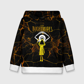 Детская толстовка 3D с принтом Little Nightmares в городе Новоалтайск, 100% полиэстер | двухслойный капюшон со шнурком для регулировки, мягкие манжеты на рукавах и по низу толстовки, спереди карман-кенгуру с мягким внутренним слоем | 2021 | little nightmares | в желтом капюшоне | девочка | девочка в желтом | игра | капюшон | литл | маленькая девочка | мальчик моно | моно | хоррор