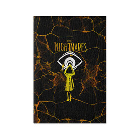 Обложка для паспорта матовая кожа с принтом Little Nightmares в городе Новоалтайск, натуральная матовая кожа | размер 19,3 х 13,7 см; прозрачные пластиковые крепления | 2021 | little nightmares | в желтом капюшоне | девочка | девочка в желтом | игра | капюшон | литл | маленькая девочка | мальчик моно | моно | хоррор