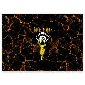 Поздравительная открытка с принтом Little Nightmares в городе Новоалтайск, 100% бумага | плотность бумаги 280 г/м2, матовая, на обратной стороне линовка и место для марки
 | 2021 | little nightmares | в желтом капюшоне | девочка | девочка в желтом | игра | капюшон | литл | маленькая девочка | мальчик моно | моно | хоррор
