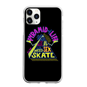 Чехол для iPhone 11 Pro матовый с принтом Суть жизни в городе Новоалтайск, Силикон |  | art | life | music | pyramid | skate | smoke | work | жизнь | мем | мемы | музыка | пирамида | работа | смысл | стиль | треугольник