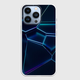 Чехол для iPhone 13 Pro с принтом 3D ПЛИТЫ | НЕОНОВЫЕ ПЛИТЫ в городе Новоалтайск,  |  | Тематика изображения на принте: 3d | 3д | abstraction | neon | steel | абстракция | взрыв | неон | неоновые | плиты | разлом | соты | стекло | стеклянный