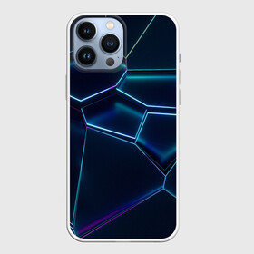 Чехол для iPhone 13 Pro Max с принтом 3D ПЛИТЫ | НЕОНОВЫЕ ПЛИТЫ в городе Новоалтайск,  |  | Тематика изображения на принте: 3d | 3д | abstraction | neon | steel | абстракция | взрыв | неон | неоновые | плиты | разлом | соты | стекло | стеклянный