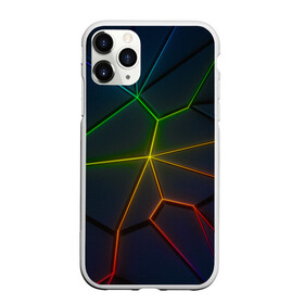 Чехол для iPhone 11 Pro Max матовый с принтом НЕОНОВЫЕ ПЛИТЫ | 3D ПЛИТЫ в городе Новоалтайск, Силикон |  | Тематика изображения на принте: 3d | 3д | abstraction | neon | steel | абстракция | взрыв | неон | неоновые | плиты | разлом | соты | стекло | стеклянный