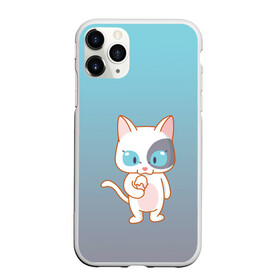 Чехол для iPhone 11 Pro Max матовый с принтом кот с мороженкой в городе Новоалтайск, Силикон |  | голубые глаза | кот | котенок | котик | кошак | мороженка | мороженко | мороженое | прямоходячий | рисунок | рожок