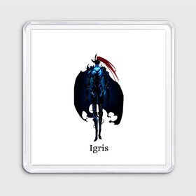 Магнит 55*55 с принтом Igris из Solo Leveling | Поднятие уровня в одиночку в городе Новоалтайск, Пластик | Размер: 65*65 мм; Размер печати: 55*55 мм | igris | manga | solo leveling | игрис | икрид | манга | манхва | поднятие уровня в одиночку | теневой воин