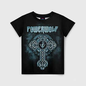 Детская футболка 3D с принтом Powerwolf в городе Новоалтайск, 100% гипоаллергенный полиэфир | прямой крой, круглый вырез горловины, длина до линии бедер, чуть спущенное плечо, ткань немного тянется | heavy metal | metal | powerwolf | группы | метал | музыка | пауэр метал | рок | хеви метал