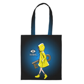 Шоппер 3D с принтом Little Nightmares в городе Новоалтайск, 100% полиэстер | Плотность: 200 г/м2; Размер: 34×35 см; Высота лямок: 30 см | horror | little nightmares | logo game | monster | девочка | логотипы игр | монстры | ужастики | хоррор | шестая