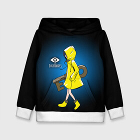 Детская толстовка 3D с принтом Little Nightmares в городе Новоалтайск, 100% полиэстер | двухслойный капюшон со шнурком для регулировки, мягкие манжеты на рукавах и по низу толстовки, спереди карман-кенгуру с мягким внутренним слоем | Тематика изображения на принте: horror | little nightmares | logo game | monster | девочка | логотипы игр | монстры | ужастики | хоррор | шестая
