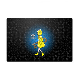 Пазл магнитный 126 элементов с принтом Little Nightmares в городе Новоалтайск, полимерный материал с магнитным слоем | 126 деталей, размер изделия —  180*270 мм | Тематика изображения на принте: horror | little nightmares | logo game | monster | девочка | логотипы игр | монстры | ужастики | хоррор | шестая